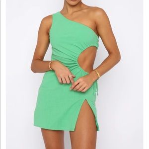 Green mini dress